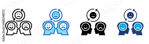 Emotion icon Multi Style Vector Illustration