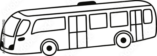 bus isolated on white background vector Art & Illustration