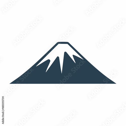 Mt kilimanjaro silhouette. This image highlights a bold black silhouette of Mount Kilimanjaro with its snow-capped peak and rugged outlines. Vector black clipart illustration design.