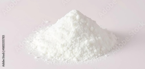 A pristine mound of confectioners' sugar, isolated on white,  sugar pile,  cake