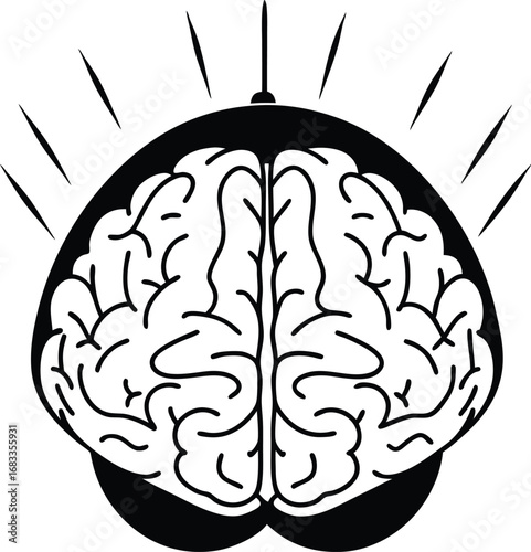 human brain vector Art & Illustration