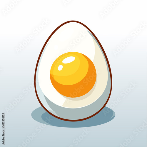 Sliced Egg Graphic Illustration