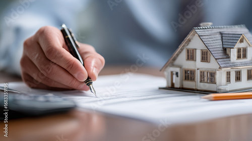 Signature des documents pour l'achat d'une maison dans un bureau