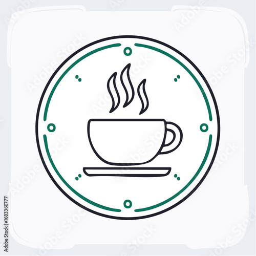 A steaming hot cup of coffee.