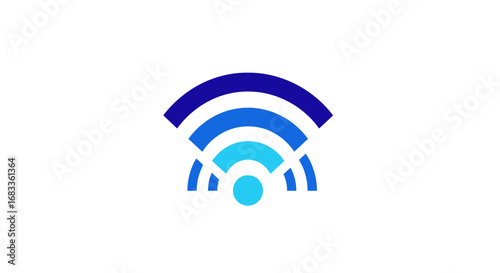 Modern Wi-Fi signal icon symbolizing connectivity, wireless technology, and digital communication networks.