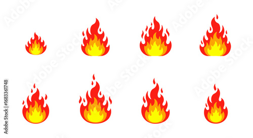 Captivating fiery flames in a dynamic, vibrant display perfect for energetic designs and visual storytelling.