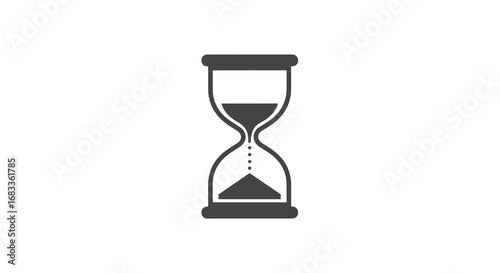Classic hourglass concept symbolizing time passing, deadlines, and urgency for business projects