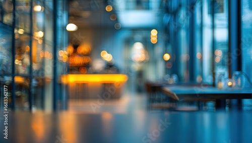 Wallpaper Mural Blurred view of a cafe interior Torontodigital.ca