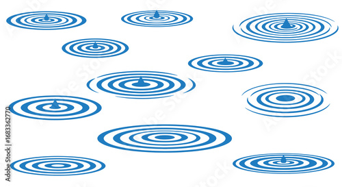 Dynamic blue water ripples create a serene, flowing pattern perfect for tranquility and calm themes.