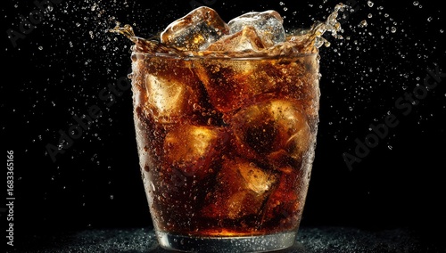 cola with ice