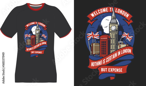 Welcome to London: Big Ben, Red Phone Booth, Union Jacks, and Travel Imagery
