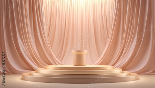 Elegant, pastel-toned podium