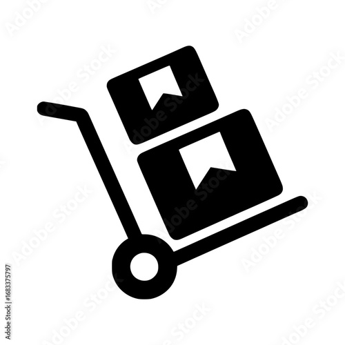 Efficient delivery solution with hand truck carrying boxes, ideal for logistics and moving services