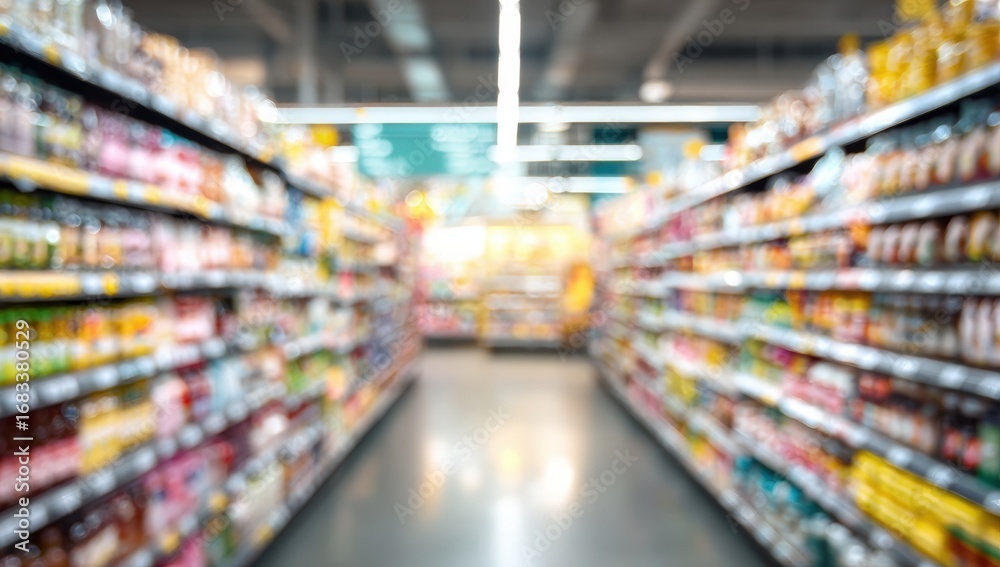 Naklejka premium Blurred supermarket aisle (3)