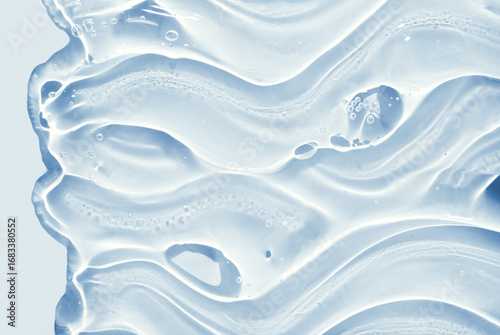 Cream water gel cosmetic lubricant  background transparent smudge blue-gray cooling lotion