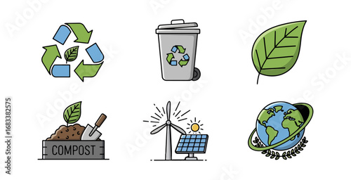 Environmentally friendly icons collection
