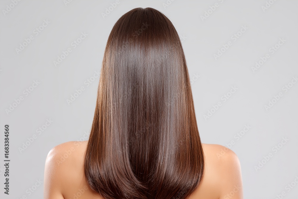 Fototapeta premium Woman with long brown hair