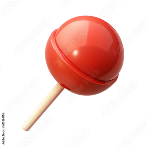 Shiny Red Lollipop Sweet Treat