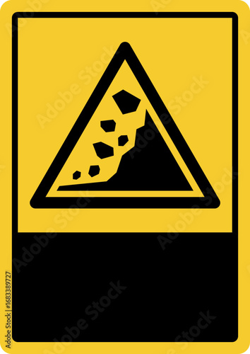 warning safety signs_warning ; landslide zone your custom message here portrait size a4/a3/a2/a1 v2	 
