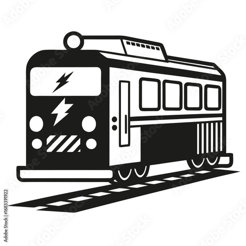 A unique design of an electric locomotive emergency brake, representing safety, preparedness, and critical operations. Ideal for safety manuals and technical documents.