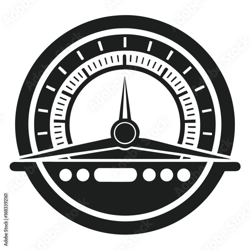 A unique design of an electric locomotive speedometer, symbolizing speed, control, and measurement. Perfect for dashboard-style graphics or technical visuals.