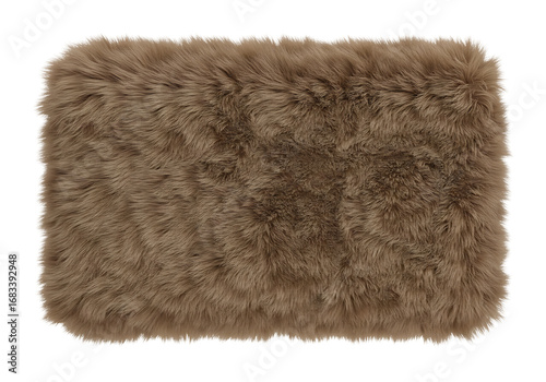 ふわふわ羊毛ラグ　優しい肌触り　上質な茶色