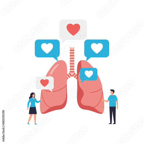 Illustrating the importance of lung health and respiratory well being with social media engagement