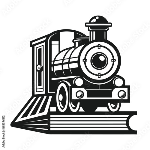 A unique design of a steam locomotive journal box, highlighting a specific mechanical component of the wheel assembly. Suitable for detailed engineering or historical diagrams.