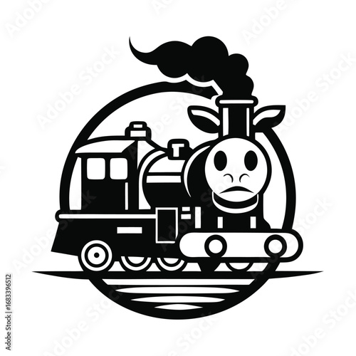 A unique design of a steam train cow catcher, an iconic front-end feature of classic American locomotives. Ideal for logos or designs with a Western or historical theme.