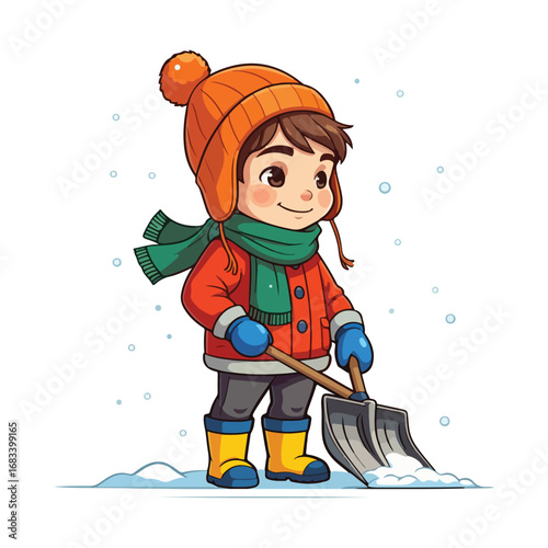 Kids bundle up in warm clothes for a joyful winter day