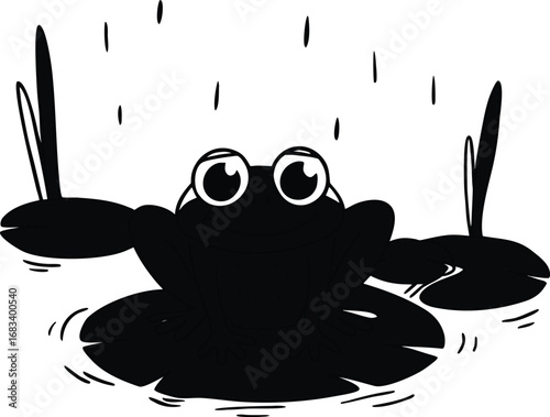frog on a white background