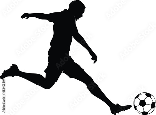 soccer player silhouette vector