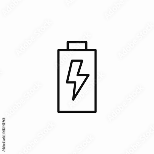 battery lightning bolt icon sign vector