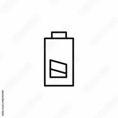 battery low fill icon sign vector