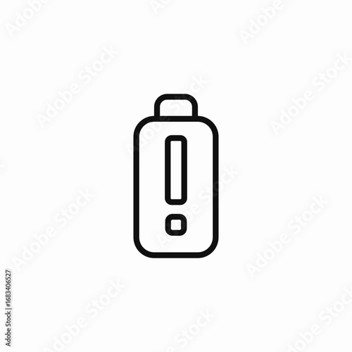 battery warning issue icon sign vector