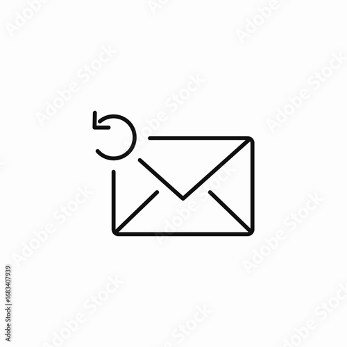 email refresh icon sign vector