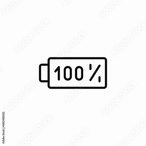 full battery charge icon sign vector
