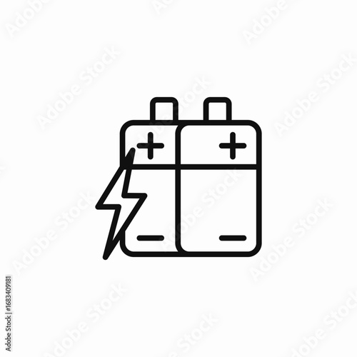 multiple batteries charging icon sign vector