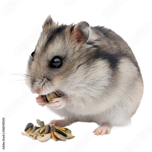 Djungarian hamster isolated on transparent background