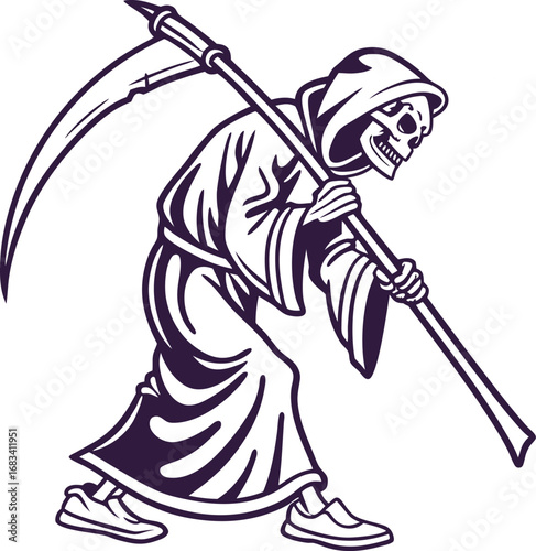 vector illustration of a warrior with sword