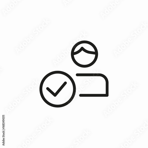 approved user check icon sign vector