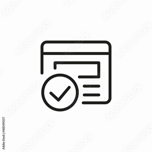 approved website page icon sign vector