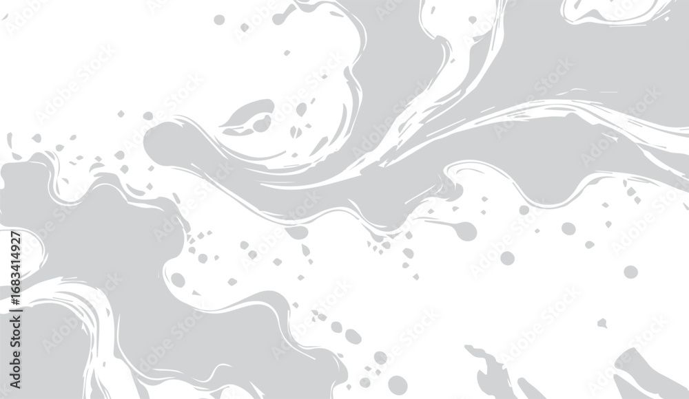 Obraz premium Elegant gray and white abstract background features brushstroke-style patterns and flowing shapes, creating a modern artistic vector design suitable for various creative projects