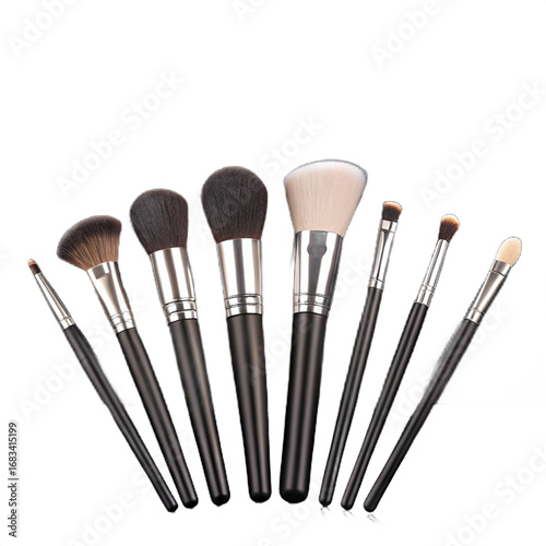 Professional makeup brush kit Transparent PNG | Premium Stock Image