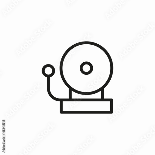 home alarm bell icon sign vector