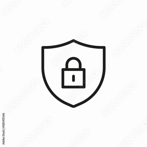 home security shield icon sign vector