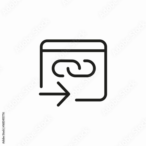 link outgoing arrow icon sign vector