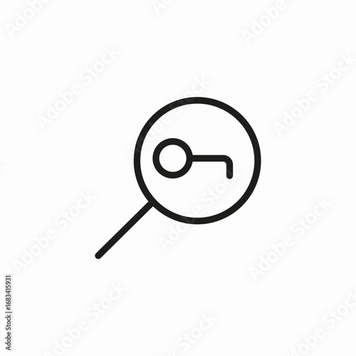 magnifying glass keyword icon sign vector