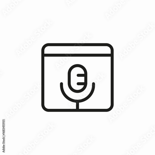 microphone webpage audio icon sign vector