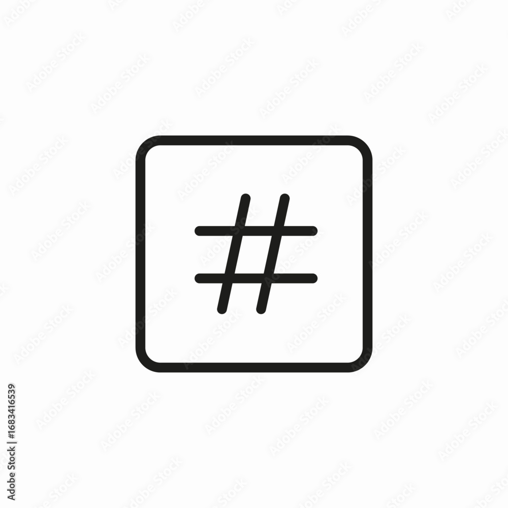 Fototapeta premium simple hashtag sign icon sign vector